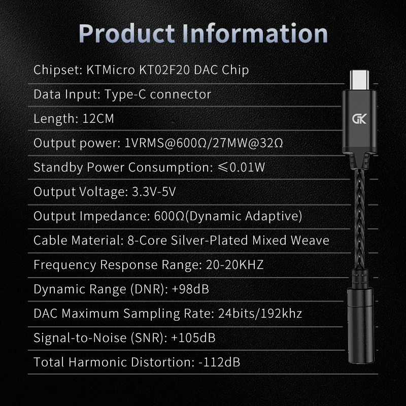 Usb C Earphone - GK X1 Earphone Adapter Type-C To