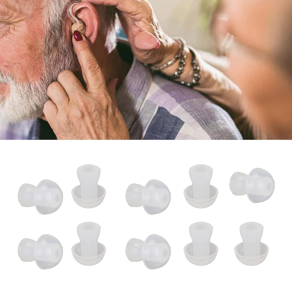 10pcs Hearing Aid Ear Tips 8/1 - Silicone Ear Tip Replacement ulasan dan harga