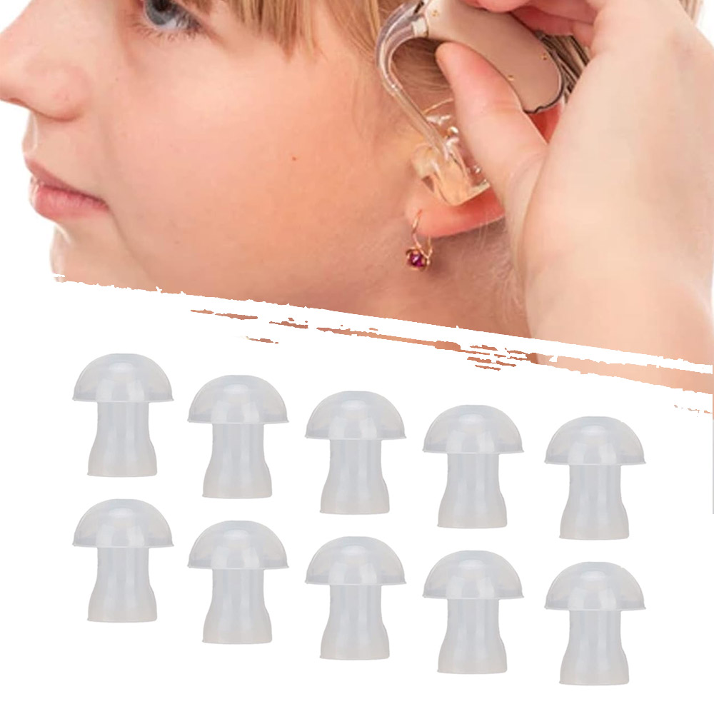 10pcs Hearing Aid Ear Tips 8/1 - Silicone Ear Tip Replacement ulasan dan harga