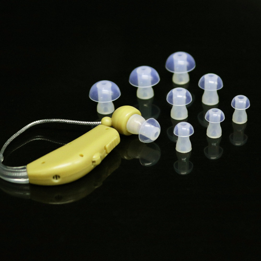 10pcs Hearing Aid Ear Tips 8/1 - Silicone Ear Tip Replacement ulasan dan harga