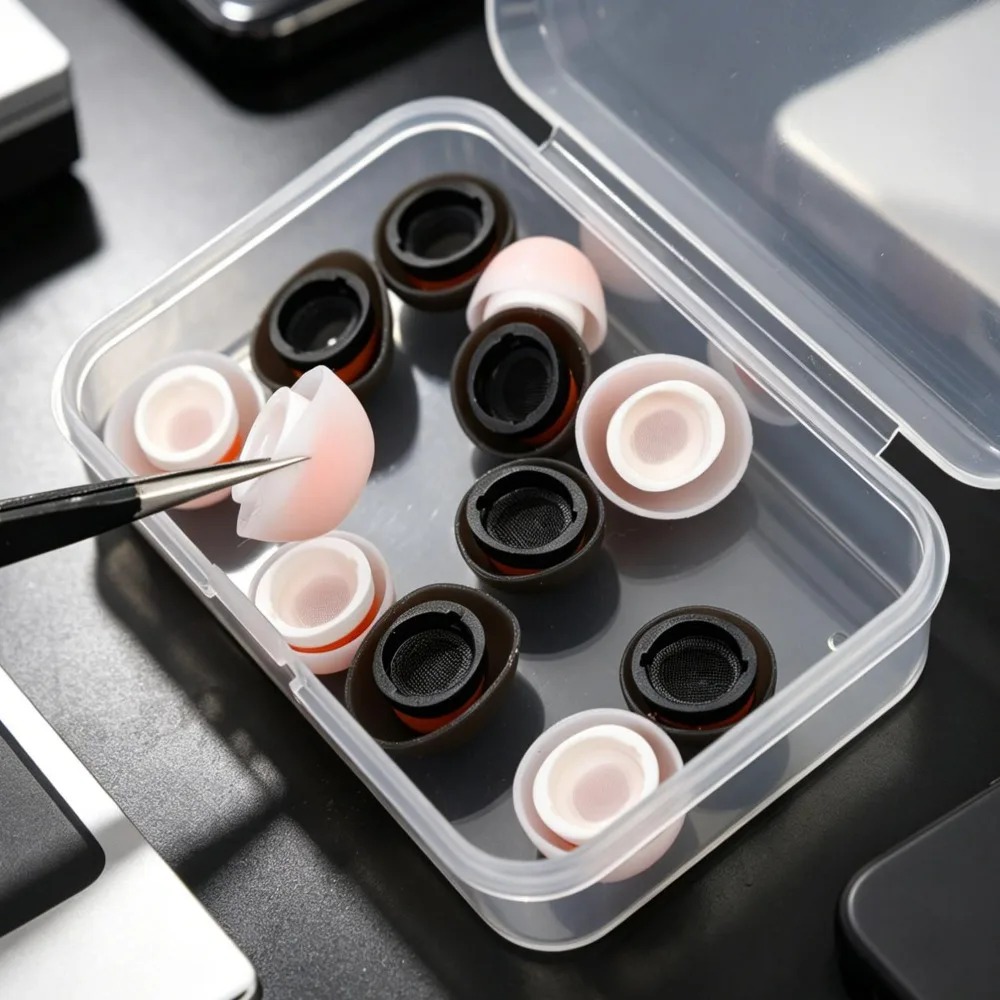 1Box 3Pairs Silicone Ear Plugs - Silicone Ear Tip Replacement ulasan dan harga