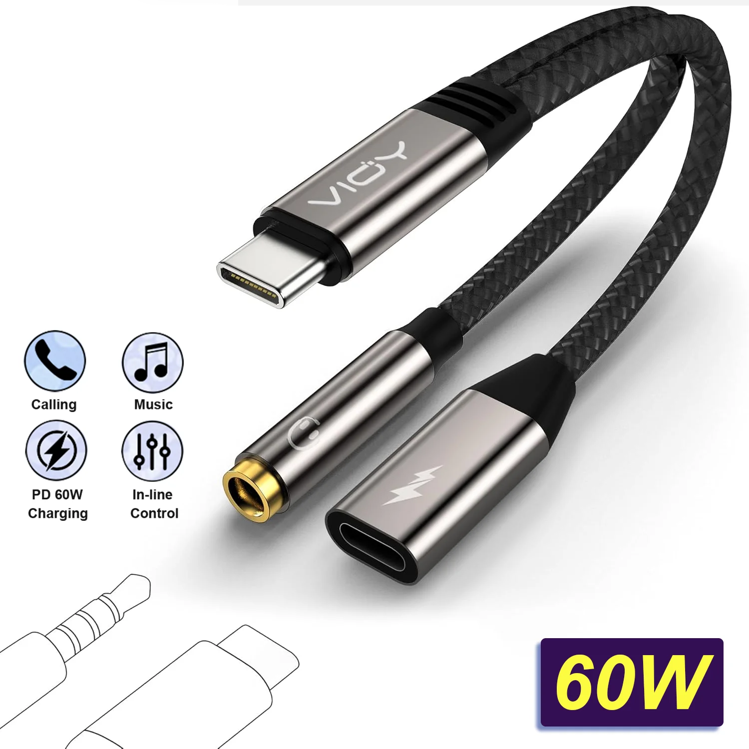 USB C To 3.5mm Headphone and C - Cable Extension 3.5 ulasan dan harga
