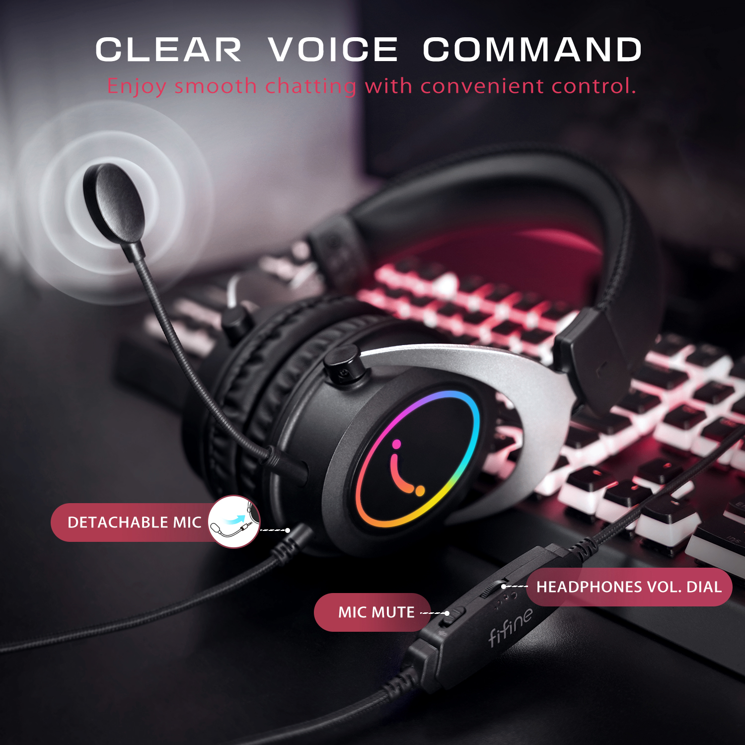FIFINE Gaming Headpset with Dy - Gaming Headset Rgb ulasan dan harga