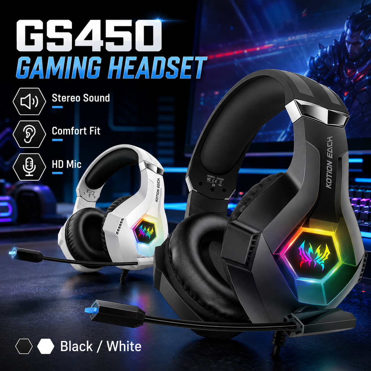 GS450 Wired Gaming Headset RGB - Gaming Headset Rgb ulasan dan harga