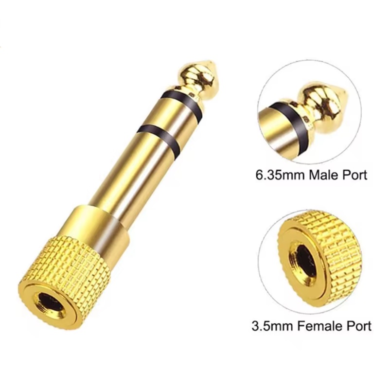 Audio 6.35mm male to 3.5 femal - Cable Extension 3.5 ulasan dan harga