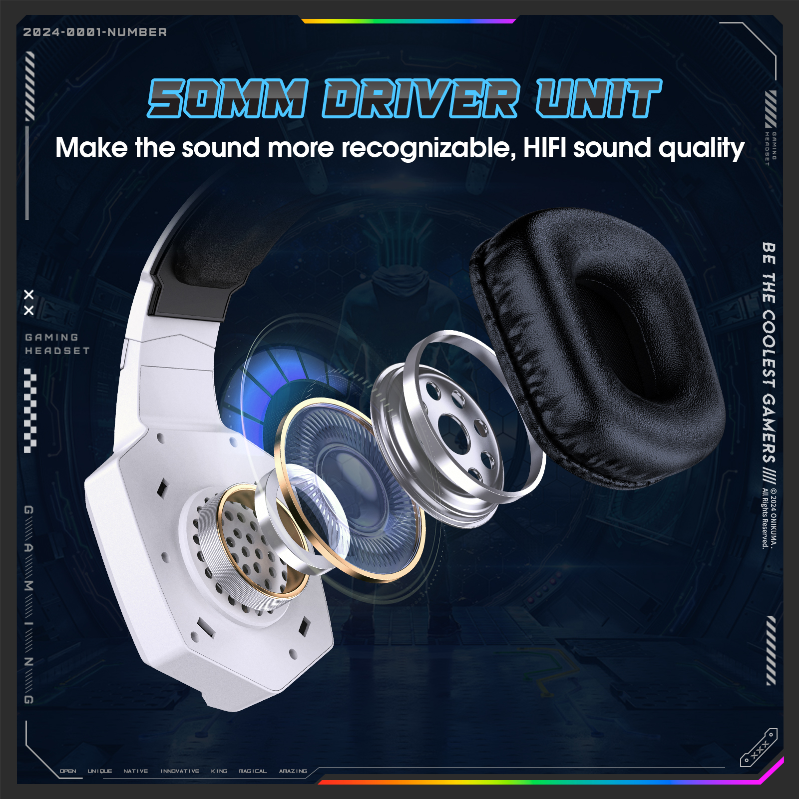 ONIKUMA 2.4GHz Wireless Gaming - Gaming Headset Rgb ulasan dan harga