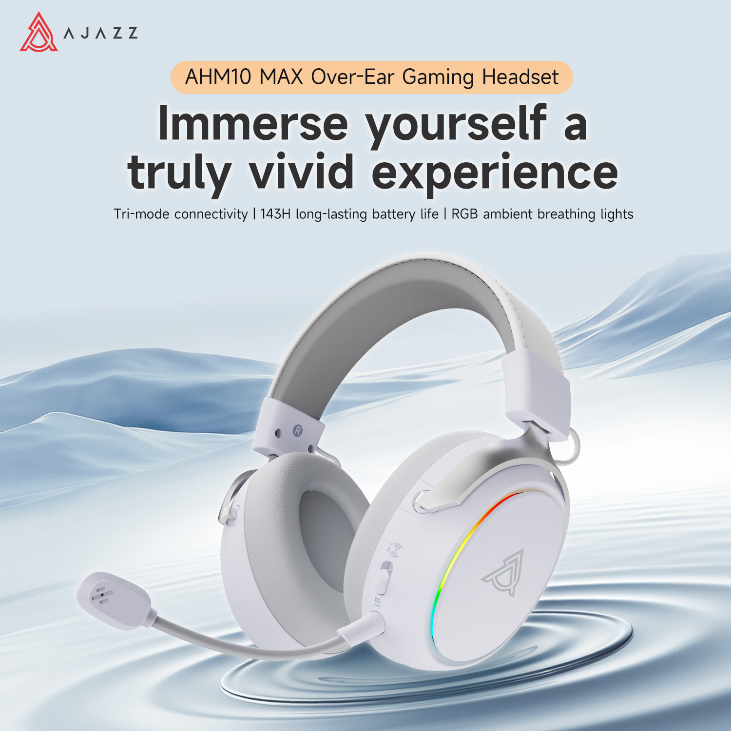 Ajazz AHM10 MAX Over-ear Gamin - Gaming Headset Rgb ulasan dan harga