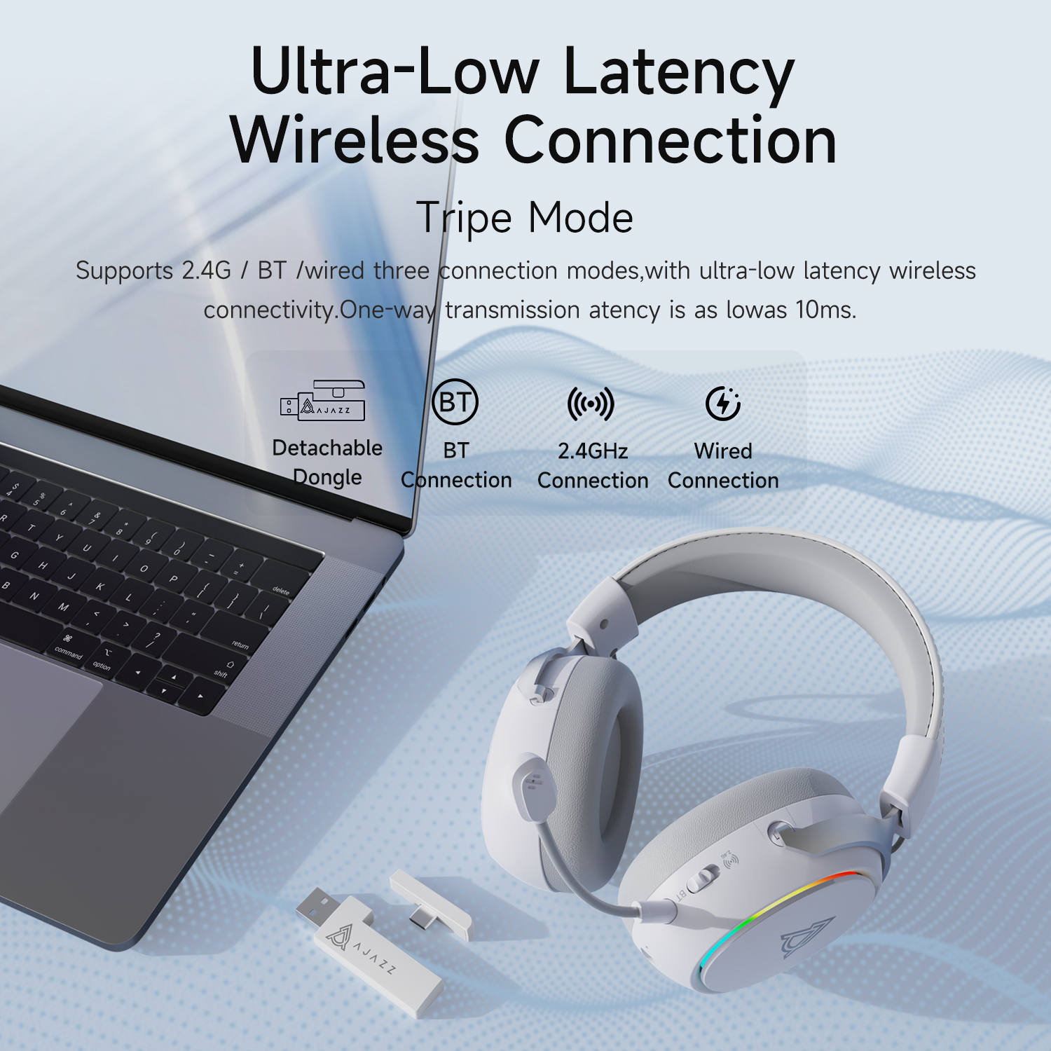 Ajazz AHM10 MAX Over-ear Gamin - Gaming Headset Rgb ulasan dan harga