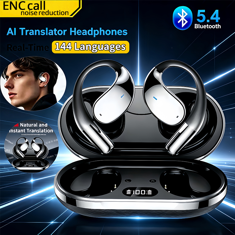 2026 New AI Translation Earbud - Noise Cancelling Headphone ulasan dan harga