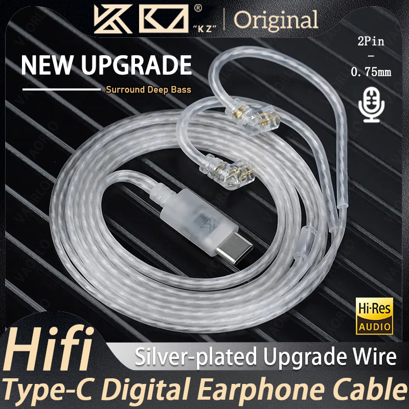 KZ Earphones Type-c 2PIN Cable - Wired Earphone Mic ulasan dan harga